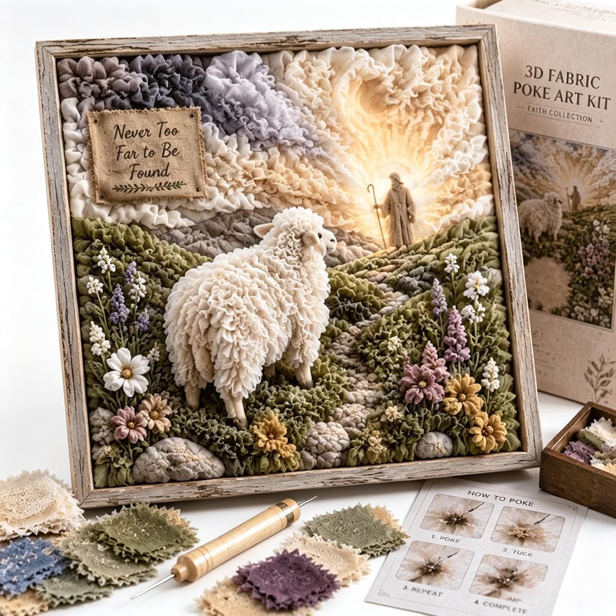 🧵3D Christian Fabric Poke Art Kit🧵（B）