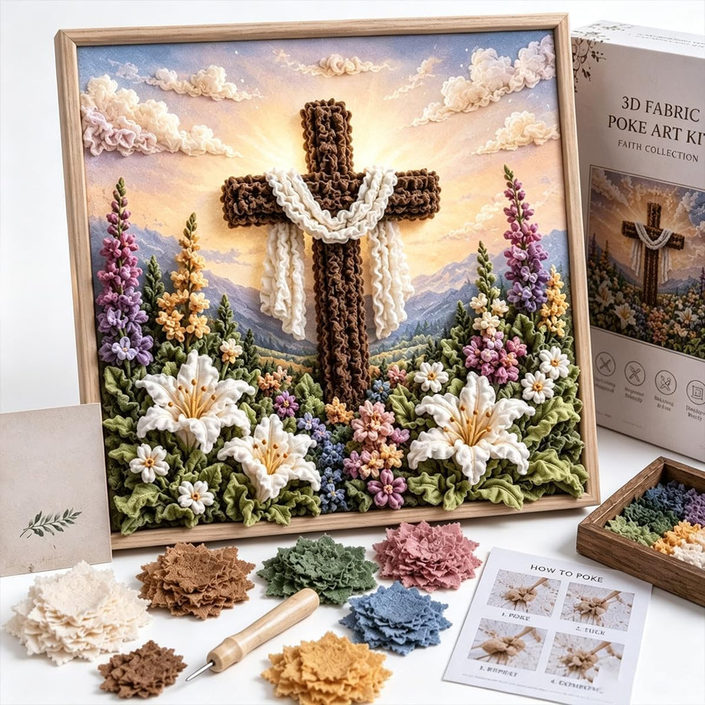 💝3D Christian Fabric Poke Art Kit💝（F）