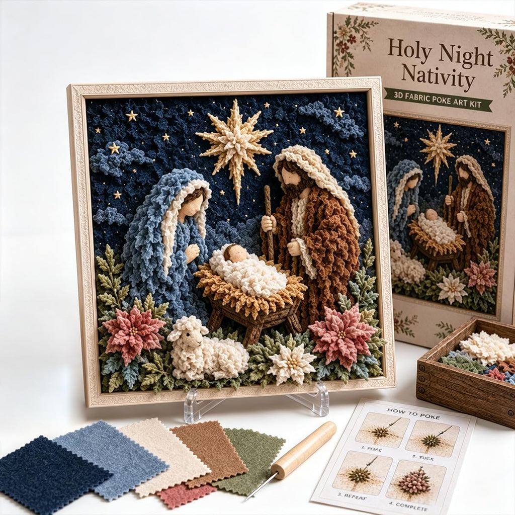 🎁3D Christian Fabric Poke Art Kit🎁（E）