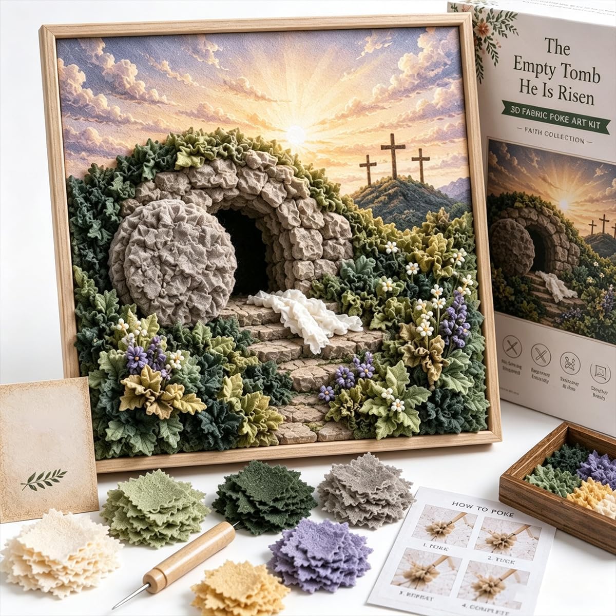 ✝️3D Christian Fabric Poke Art Kit✝️
